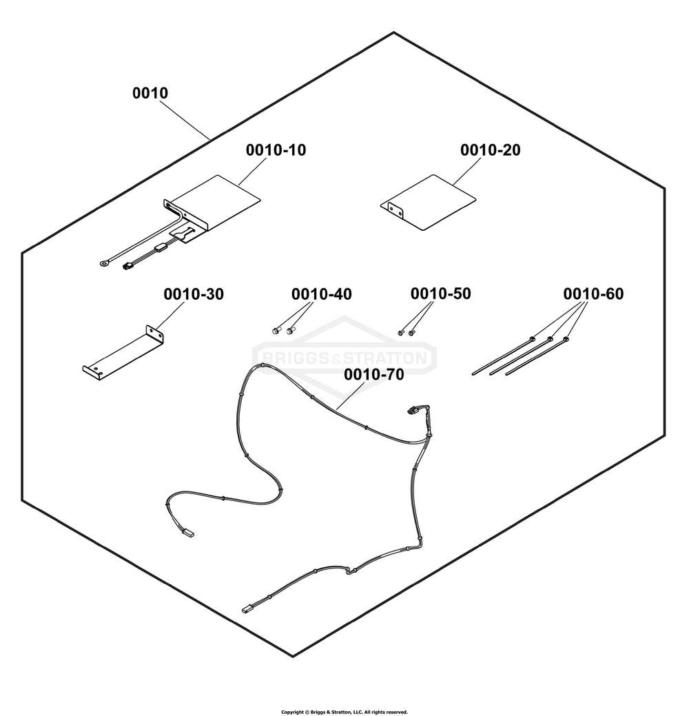 6840-00 - Oil Sump Warmer / Oil Sump Warmer Diagram and Parts List for 040782-00  Briggs and Stratton Generator